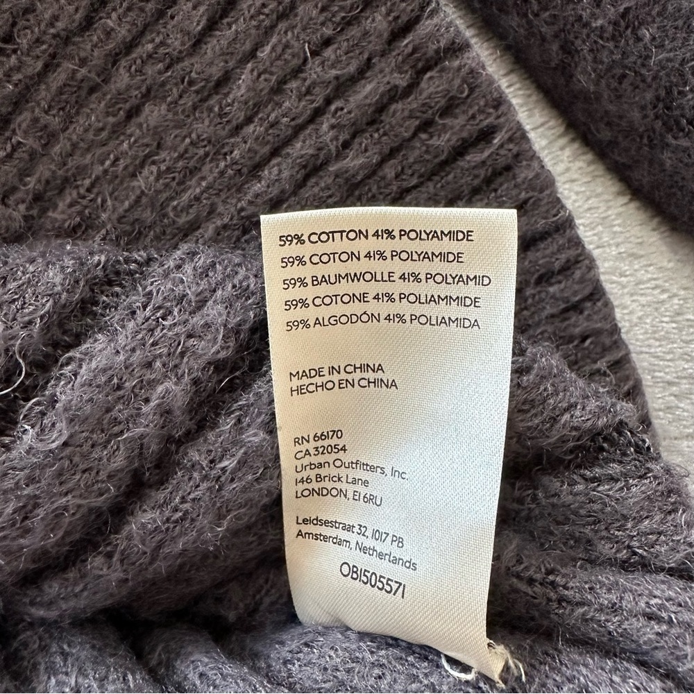 FREE PEOPLE BIG CITY TURTLENECK Grey SWEATER Size S - Picture 14 of 15